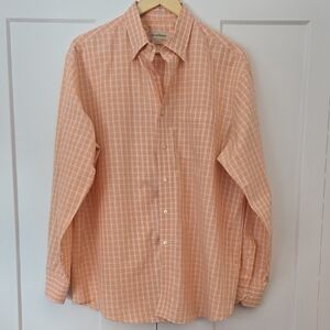Tommy Bahama Men's Peach Plaid Shirt
